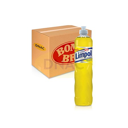 Detergente 500 ml Neutro - Limpol - Caixa com 24 Unidades
