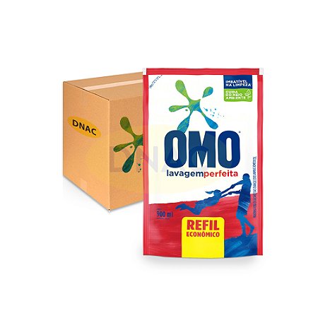 Sabão Líquido 900 ml (Refil Econômico) - OMO - Caixa com 12 un