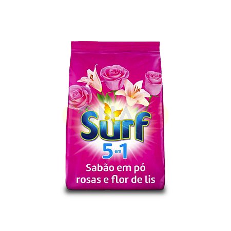 Sabão em Pó 800 g Rosas e Flor de Lis (5 em 1/Sachê) - Surf
