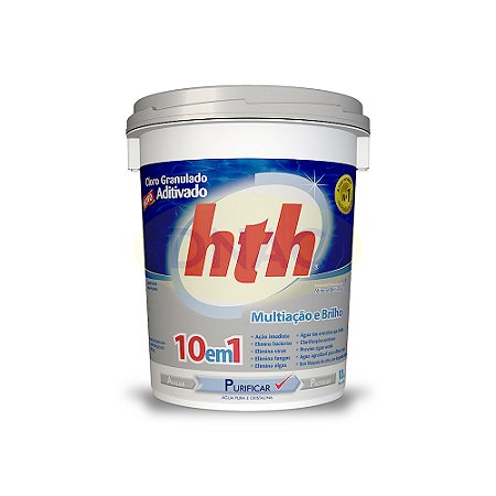 Cloro Granulado 10 Kg Multiuso 10 Em 1 - HTH