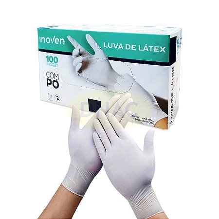 Luva Procedimento Látex com Pó - Com 100 Un. - Com 10 cx