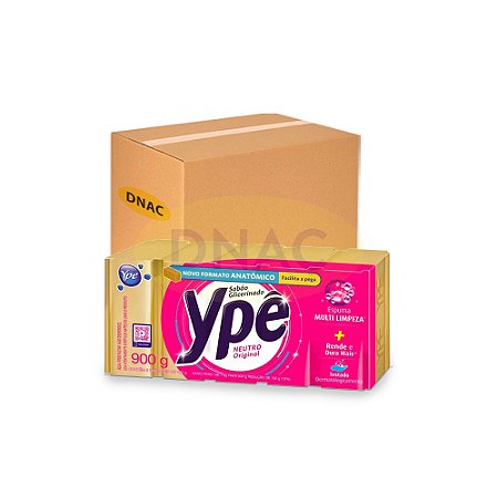 Sabão em Barra ( 5 X 180 g ) Neutro - Ypê - Caixa com 10 Pacotes
