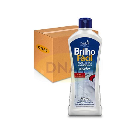 Cera Líquida 750 ml - Brilho Fácil - Caixa com 12 Unidades