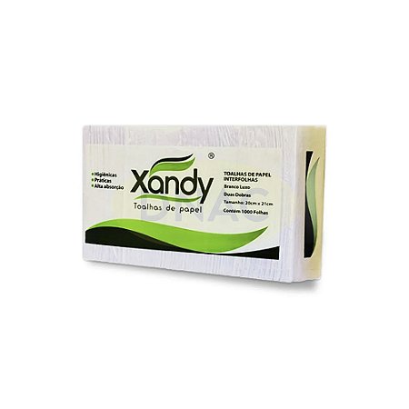 Papel Interfolhas (20 x 21) Branco Luxo TH121 - Com aprox. 1.000 g - Xandy - Fardo com 10 Pct