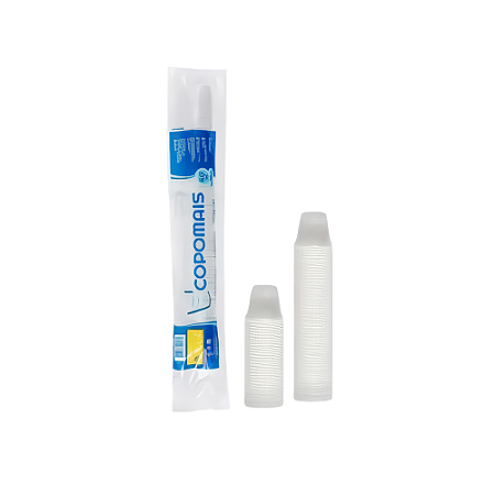 Copo Descartável 050 ml Transparente (PP) - Com 100 un - Copomais