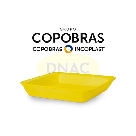 Bandeja de Isopor B-4 Amarela Funda (275 x 150 x 29 mm) - Com 400 Un - Copobras