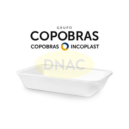 Bandeja de Isopor B-4 Branca Funda (275 x 150 x 29 mm) - Com 400 Un - Copobras