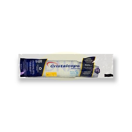 Copo Descartável 400 ml Transparente (PS) - Com 50 Un - CristalCopo