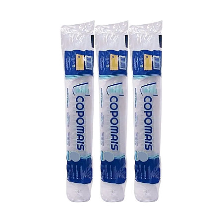 Copo Descartável Liso 440 ml Transparente (PS) - Caixa com 1.000 un - Copomais