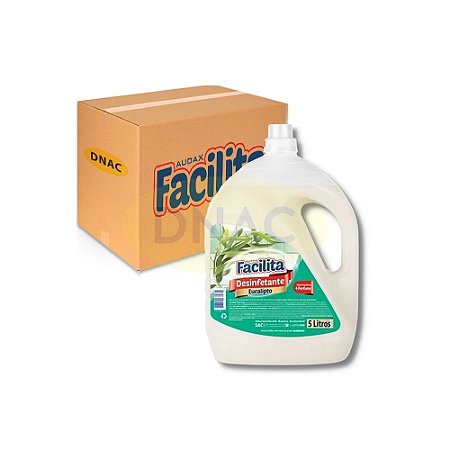 Desinfetante Facilita 5 L - Audax - Pinho Fresh - Caixa com 02 Galões