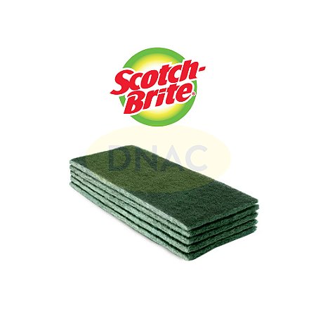Esponja Fibra (260 x 102 x 09 mm) - Com 5 Un - Scotch Brite 3M