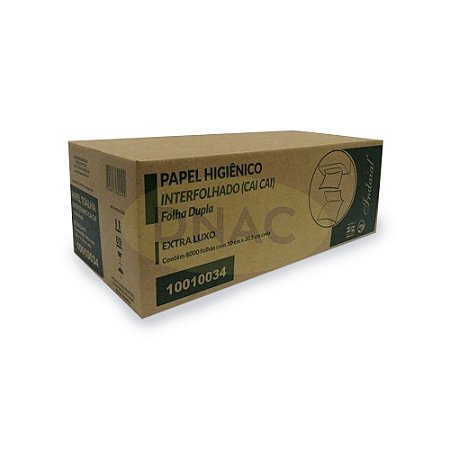 Papel Higiênico Interfolhado Folha Dupla - Com 8.000 fl - Indaial