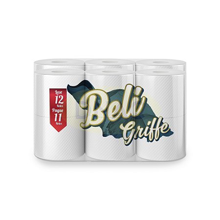 Papel Higiênico Folha Dupla Beli Griffe - com 72 Rolos - Belipel