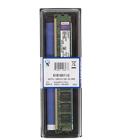 Memória RAM Kingston 8GB DDR3 1600MHZ