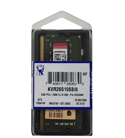 Memória Notebook Kingston 8GB DDR4 2666MHZ