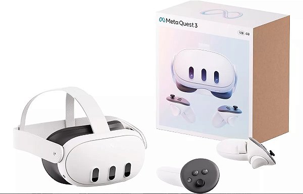 Meta Quest 3 Vr Headset 128gb Branco C/ Resident Evil 4 GRATIS