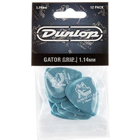 Palheta Dunlop 417P114 Gator Grip 1.14mm - 12 unidades