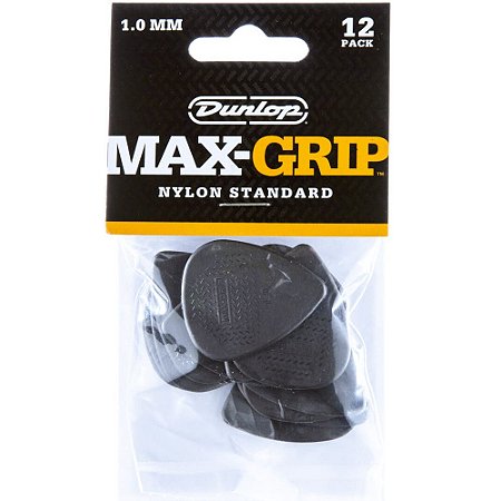 Palheta Dunlop 449P100 Nylon Max-Grip Standard 1.00mm - 12 Unidades