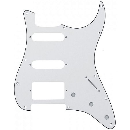 Escudo para Guitarra Strato HSS 3 Camadas Branco Dolphin 2353