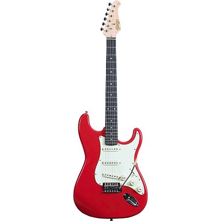 Guitarra Seizi Vintage Shinobi ST SSS Fiesta Red com Bag