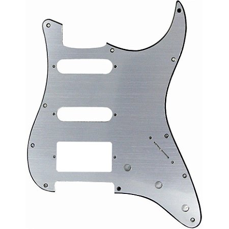 Escudo para Guitarra Strato HSS 1 Camada Estilo Aço Escovado Dolphin 7973
