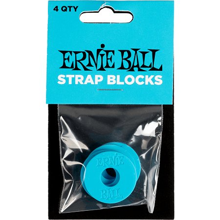 Trava para Correia Ernie Ball 5619 Strap Blocks Blue - 4 unidades