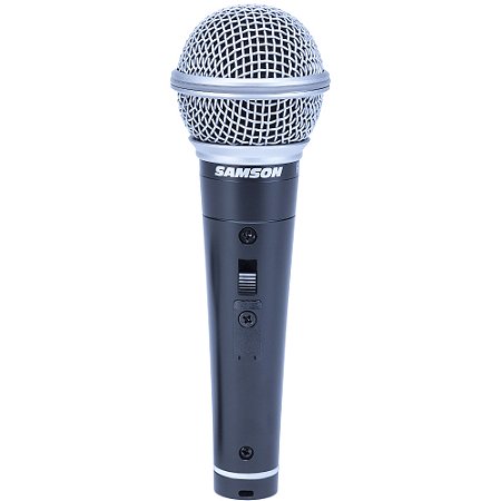 Microfone Samson R21S Dinâmico Cardioide de Mão c/ Chave On-Off