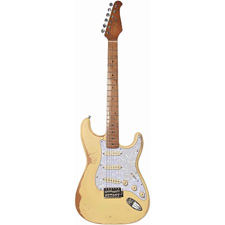 Guitarra Seizi Shinobi ST Relic Cream com Case