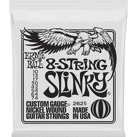 Encordoamento Guitarra 8 Cordas Ernie Ball 2625 010-074 8 String Slinky