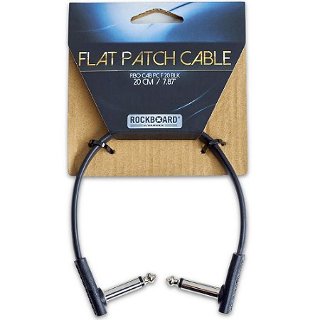 Cabo para pedal Rockboard 20cm Flat Patch Cable RBOCABPCF20BLK