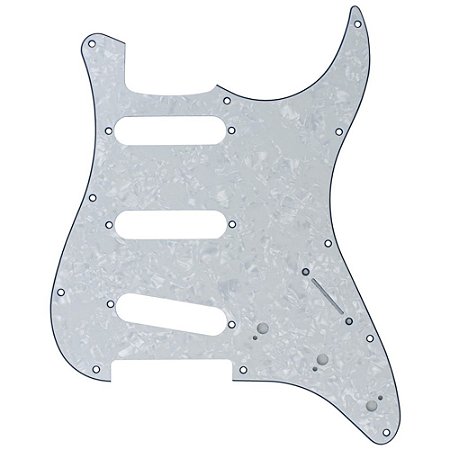 Escudo Perolado 3 Camadas SSS para Guitarra Stratocaster Dolphin 1723