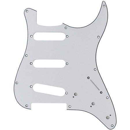 Escudo para Guitarra Strato SSS 3 Camadas Branco Dolphin 1725