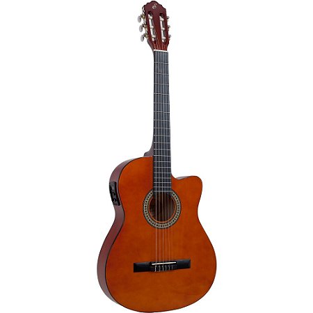 Violão Giannini NF-14 CEQ N Nylon Flat Eletroacústico Cutaway Natural