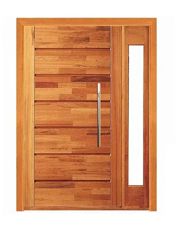 Porta Pivotante Pontal Com Visor Lateral - Madeira Maciça - Angelim