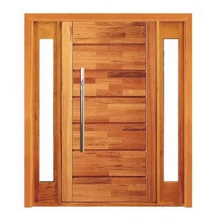 Porta Pivotante Pontal Com Visor Lateral Duplo - Madeira Maciça - Angelim