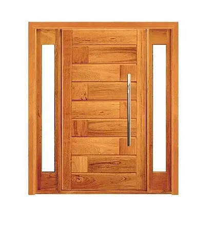 Porta Pivotante 713 Brotas Com Visor Lateral Duplo - Madeira Maciça - Angelim