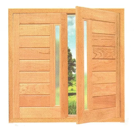Janela De Abrir Horizontal Com Visor - Madeira Maciça - Angelim