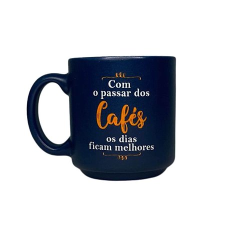 Caneca Com o Passar dos Cafés 100 ml Mini Tina