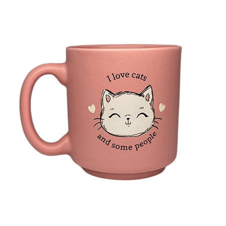 Caneca Gato I Love Cats 100 ml Mini Tina