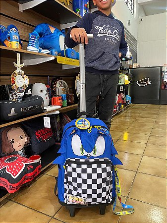 Mochila Sonic com Rodinhas