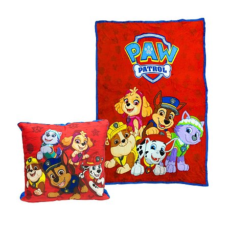 Kit Almofada com Manta Patrulha Canina