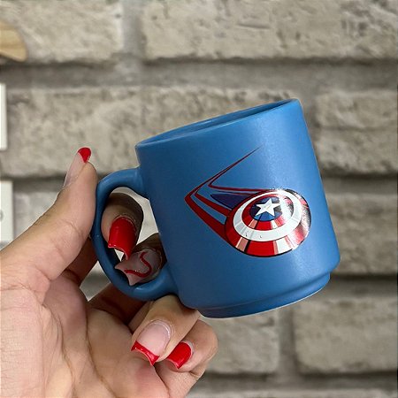 Caneca Capitão América Mini Tina