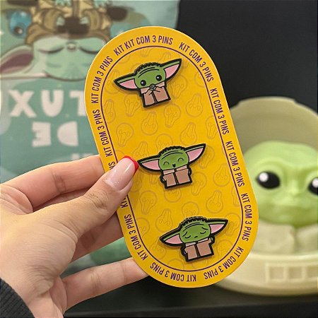Kit Baby Yoda com 3 Pins