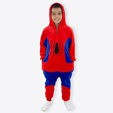 Pijama Homem Aranha Kigurumi Infantil