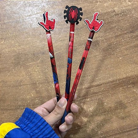 Lápis Homem Aranha com Tag