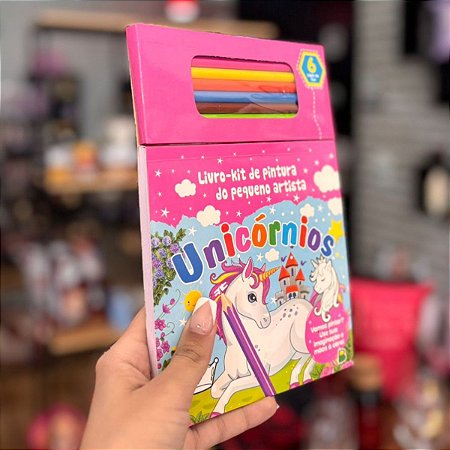 Livro-Kit Unicórnios de Colorir