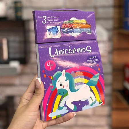 Livro-Kit Mágico Unicórnios de Colorir