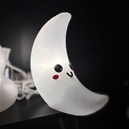 Luminária Lua Branca Kawaii