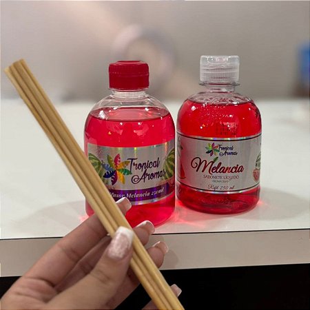 Kit Difusor de Aromas e Sabonete Líquido Melancia