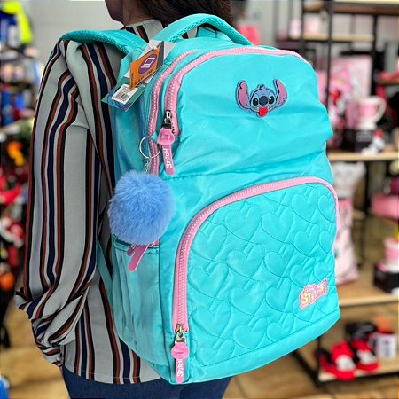 Mochila Stitch Turquesa Laptop